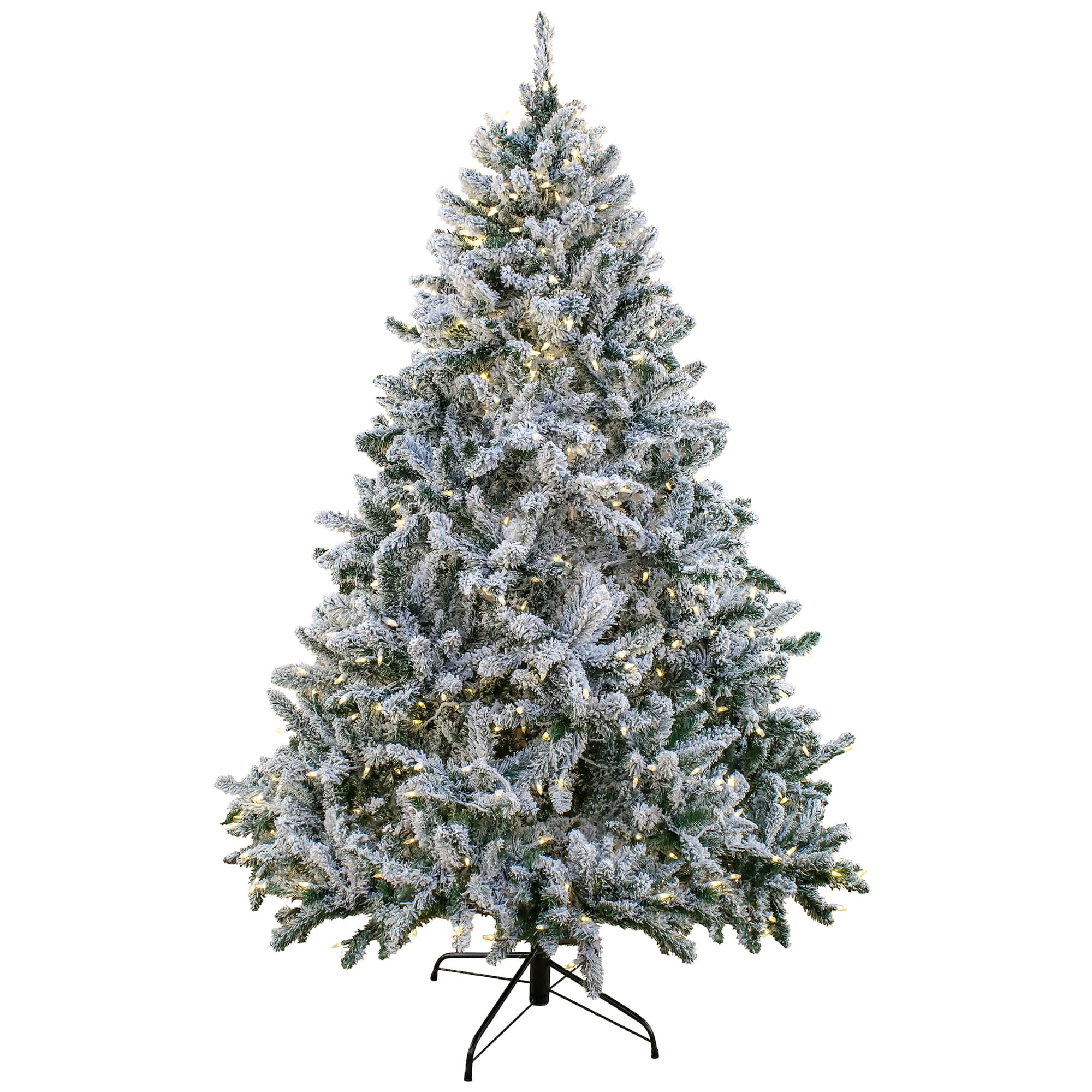 6.5ft. Pre-Lit Snowy Hudson Artificial Christmas Tree